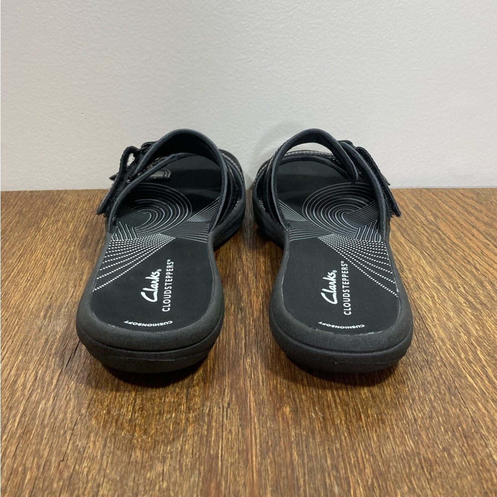 Clarks Cloudsteppers Breeze Piper Slide Sandal Women’s Various Sizes Black - Picture 4 of 11